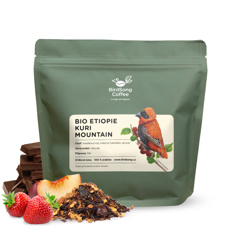 Výběrová káva BirdSong Coffee Etiopie KURI MOUNTAIN