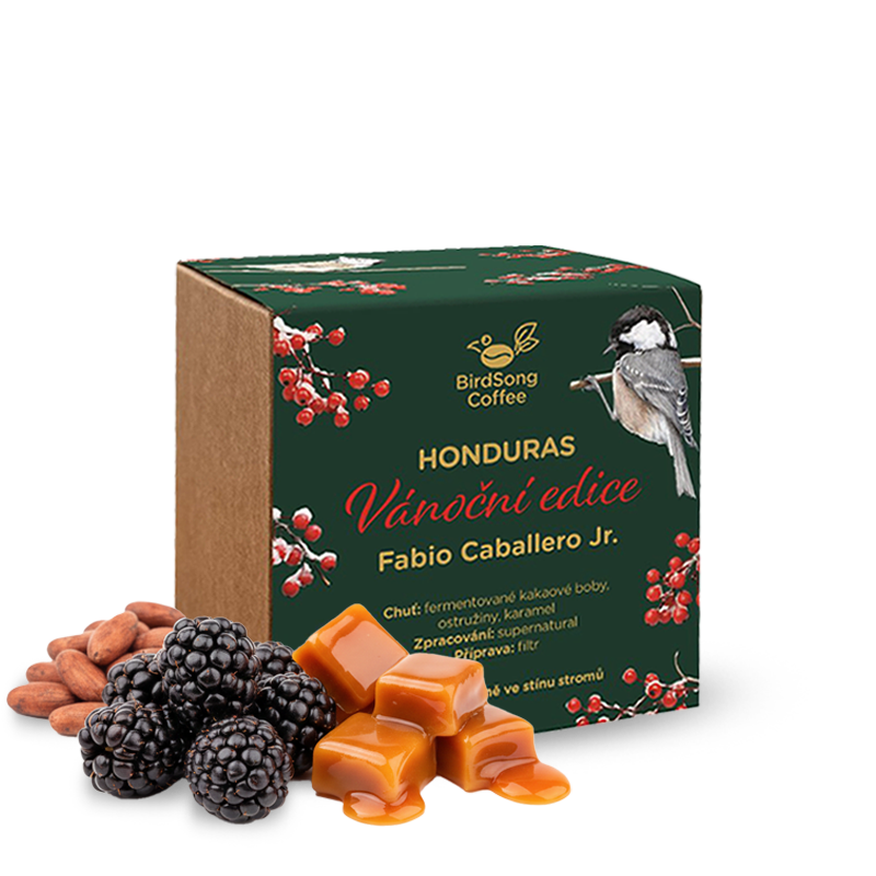 Výběrová káva BirdSong Coffee Honduras FABIO CABALLERO JR. - Vánoční limitka - 200g