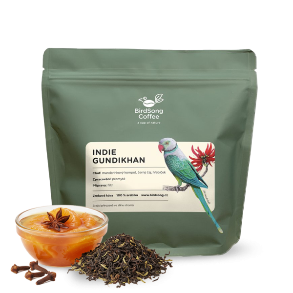 Výběrová káva BirdSong Coffee Indie GUNDIKHAN 