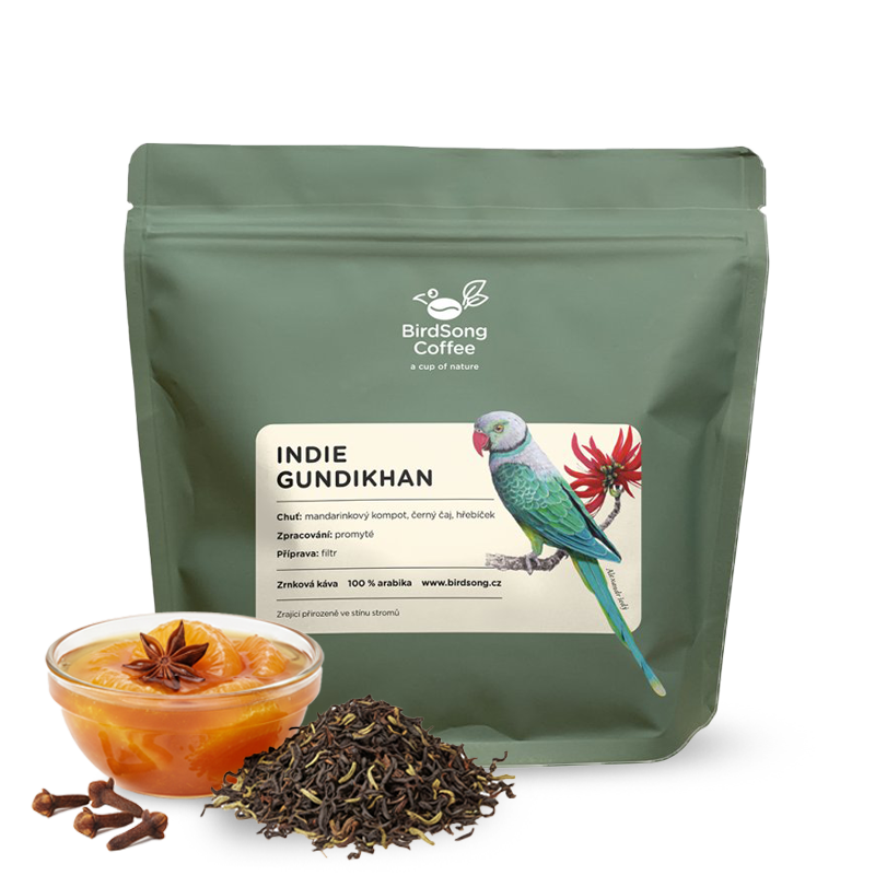 Výběrová káva BirdSong Coffee Indie GUNDIKHAN 