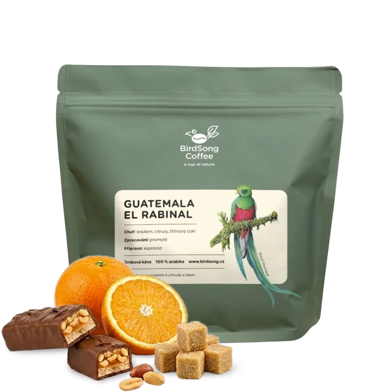 Výběrová káva BirdSong Coffee Guatemala EL RABINAL - espresso