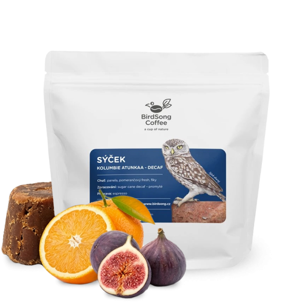 Výběrová káva BirdSong Coffee Kolumbie ATUNKAA DECAF - bezkofeinová - 200g