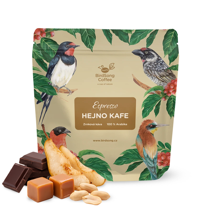 Výběrová káva BirdSong Coffee Brazílie HEJNO KAFE – espresso