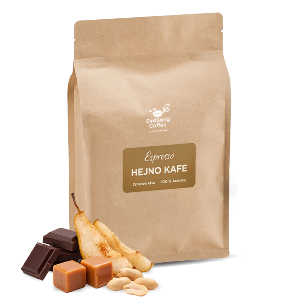 Výběrová káva BirdSong Coffee Brazílie HEJNO KAFE – espresso – 500 g