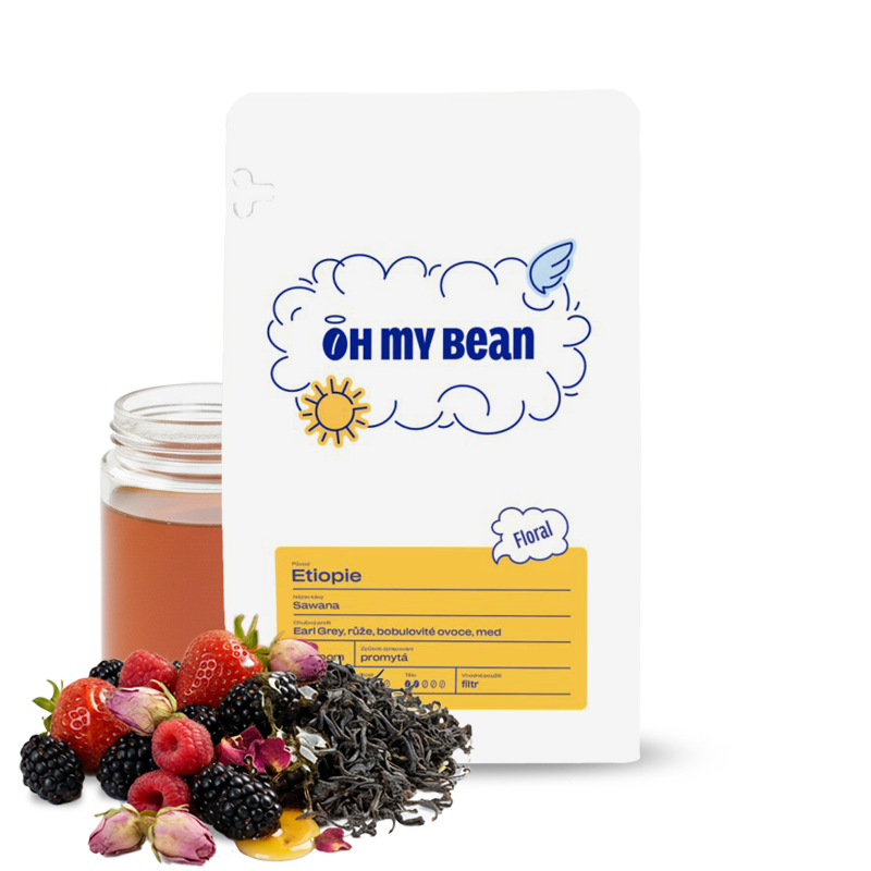 Výběrová káva Oh My Bean Roastery Etiopie SAWANA