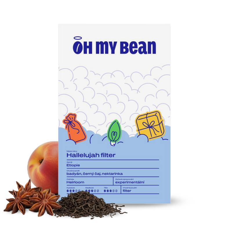 Výběrová káva Oh My Bean Roastery HALLELUJAH filter - vánoční limitka 150g
