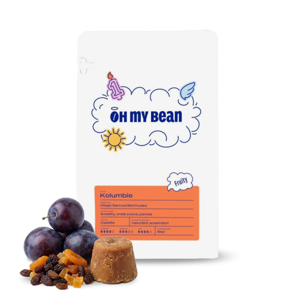 Výběrová káva Oh My Bean Roastery Kolumbie DIEGO BERMUDEZ - narozeninová edice