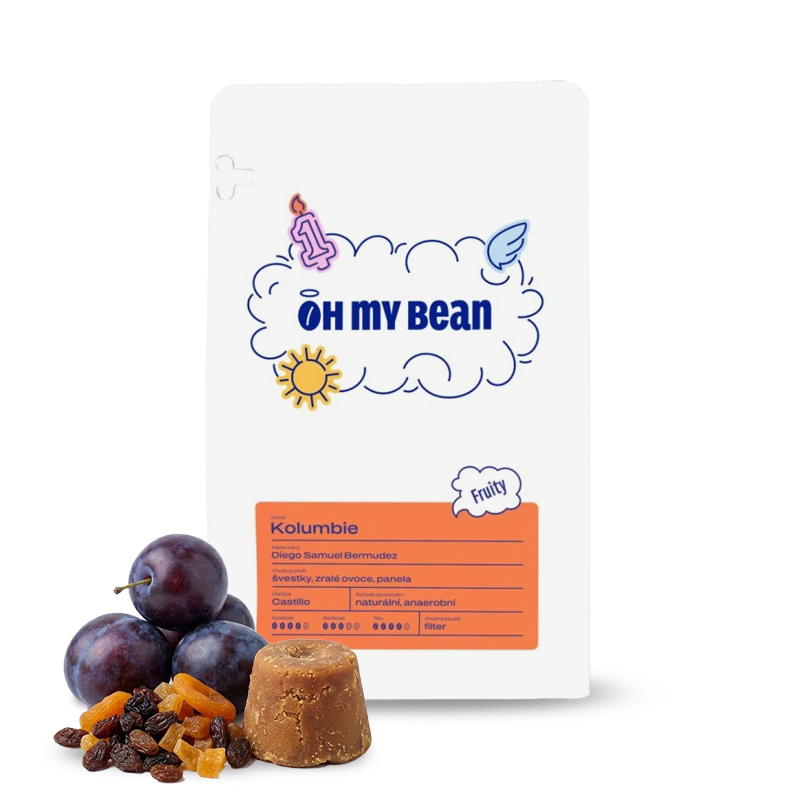 Výběrová káva Oh My Bean Roastery Kolumbie DIEGO BERMUDEZ - narozeninová edice