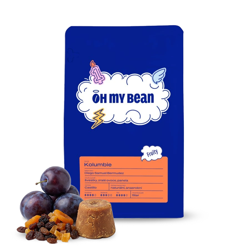 Výběrová káva Oh My Bean Roastery Kolumbie DIEGO BERMUDEZ - narozeninové espresso