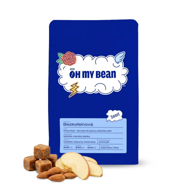 Výběrová káva Oh My Bean Roastery Kolumbie TUMBAGA SUGARCANE DECAF - bezkofeinová