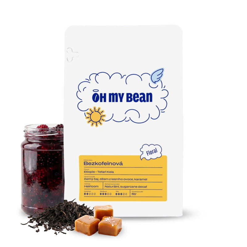 Výběrová káva Oh My Bean Roastery Etiopie TEFARI KELA BEZKOFEIN - bezkofeinová