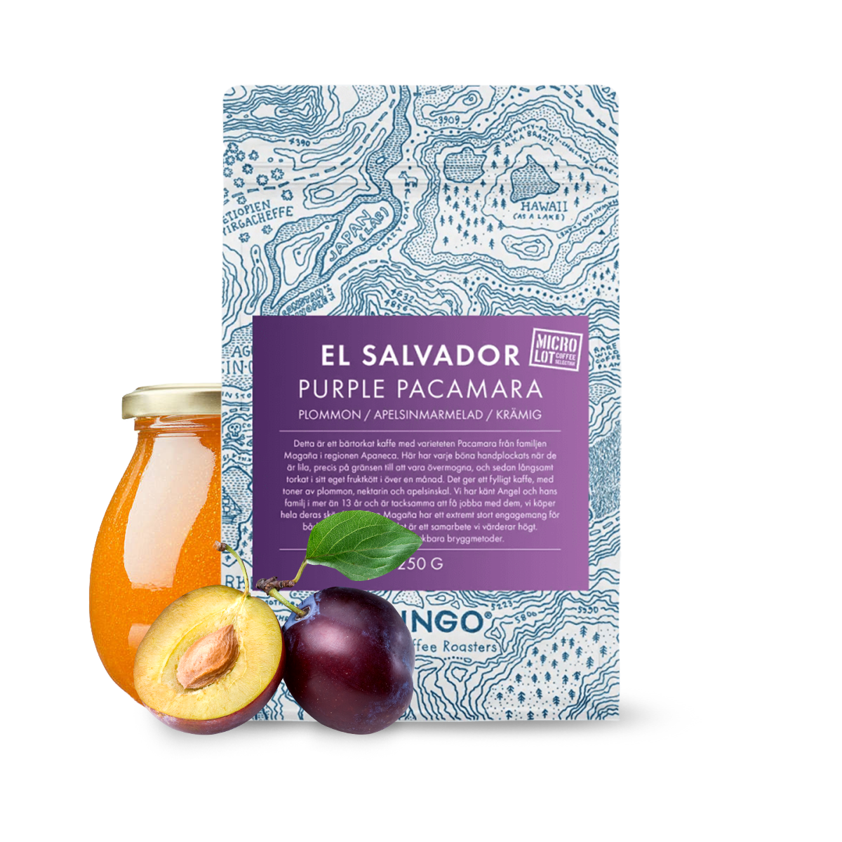 Výběrová káva Gringo Nordic El Salvador PURPLE PACAMARA 04/23