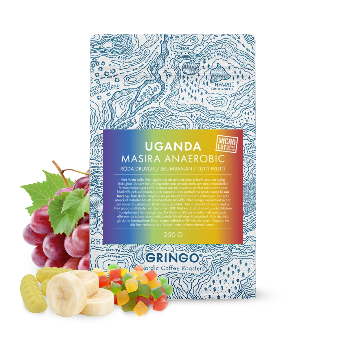 Výběrová káva Gringo Nordic Uganda MASIRA ANAEROBIC - 5000g