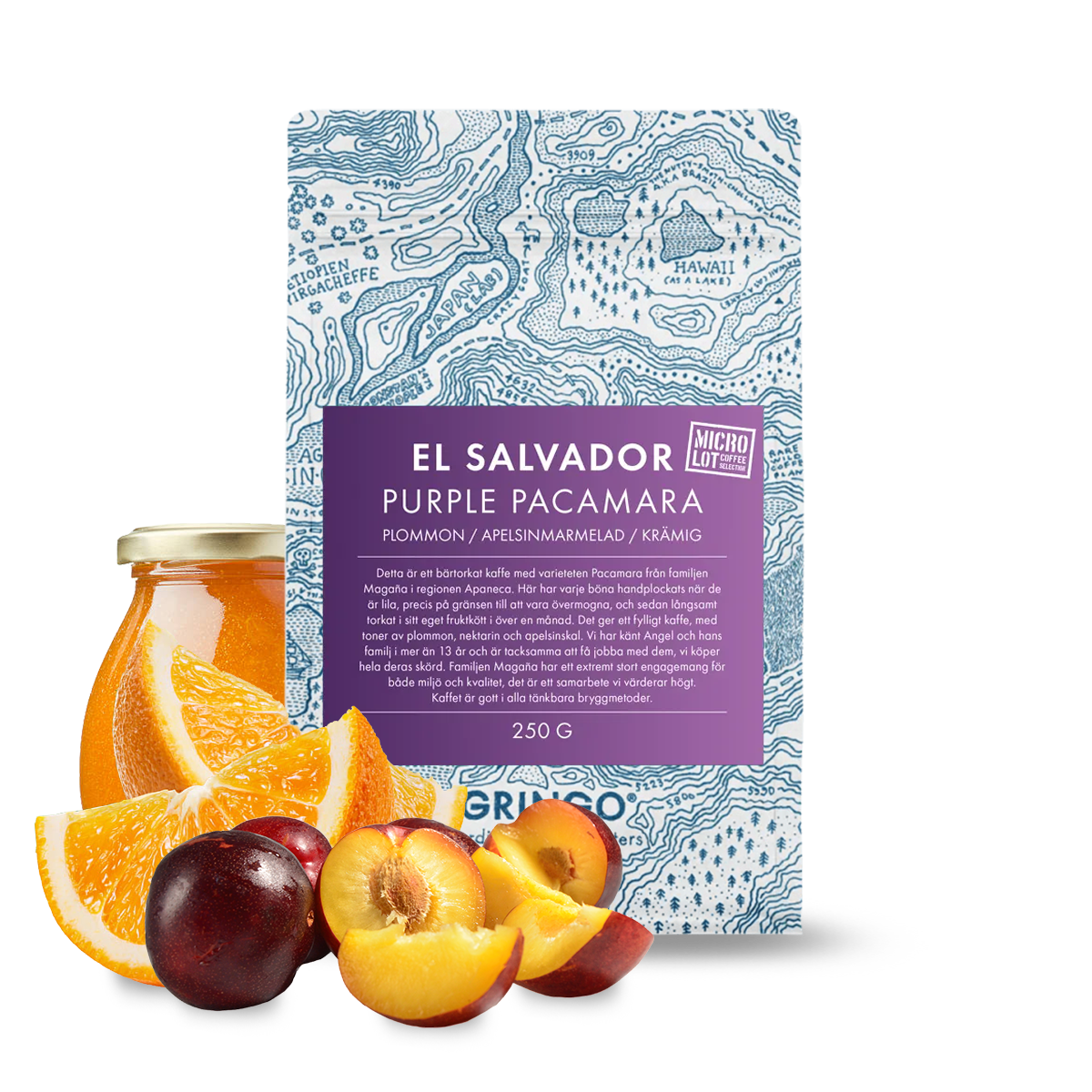 Výběrová káva Gringo Nordic El Salvador PURPLE PACAMARA