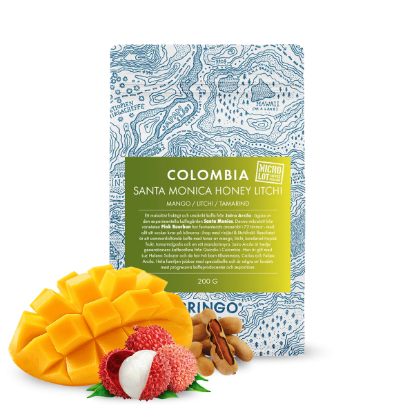 Výběrová káva Gringo Nordic Kolumbie SANTA MONICA HONEY LITCHI