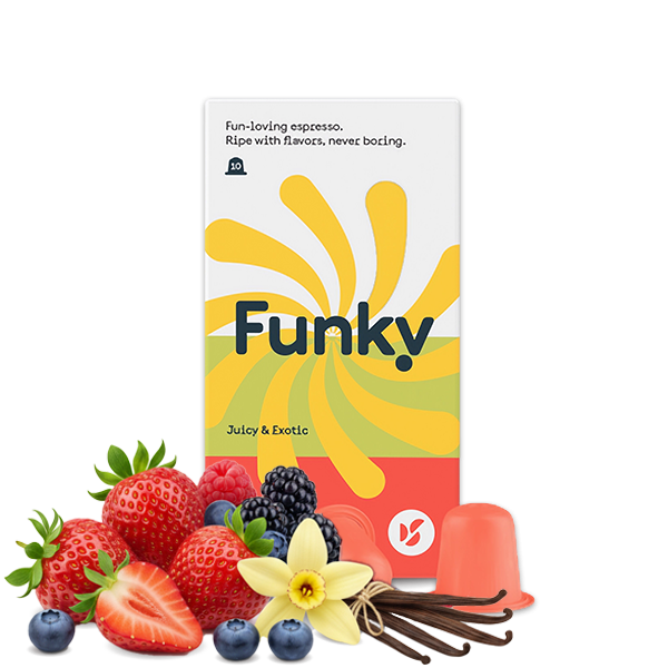 Výběrová káva Doubleshot Kapsle Funky pro nespresso kávovary - 10ks/bal