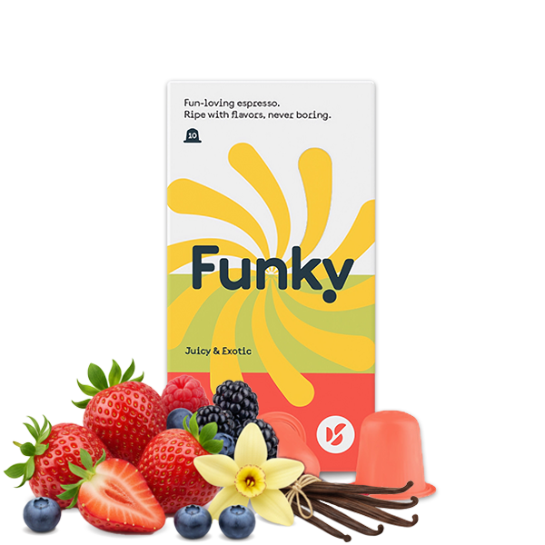 Výběrová káva Doubleshot Kapsle Funky pro nespresso kávovary - 10ks/bal