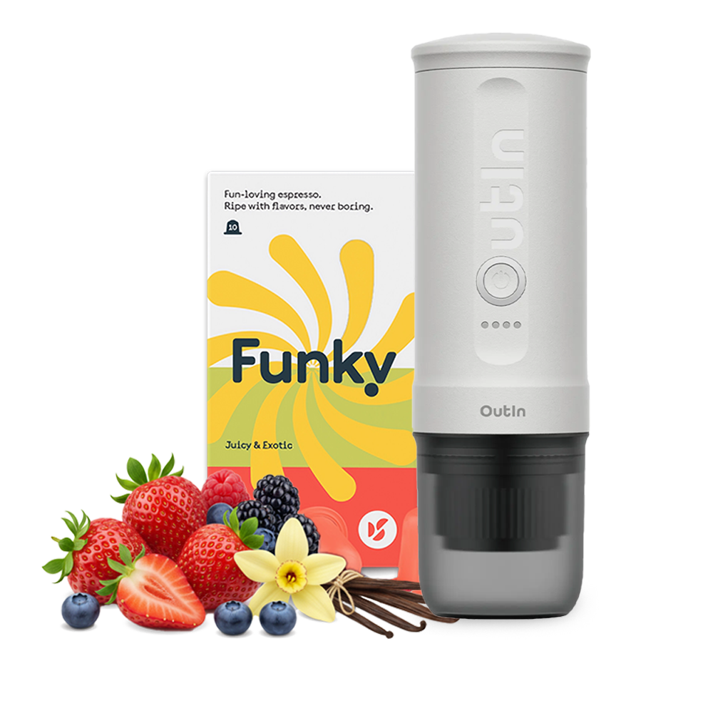 Doubleshot Funky x Outin kapslový set - Pearl White