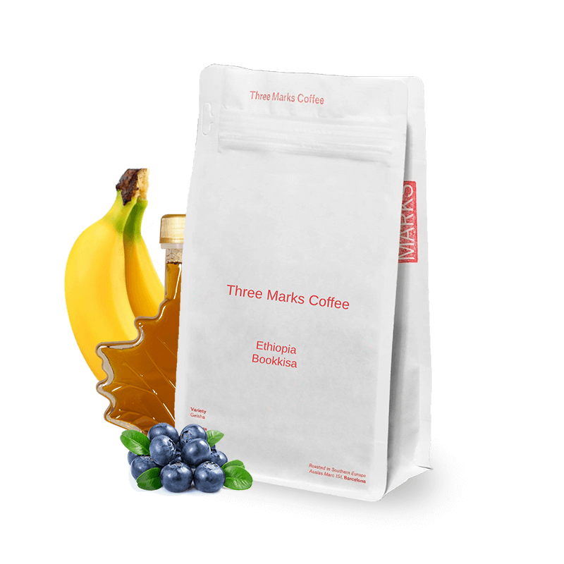 Výběrová káva Three Marks Coffee Etiopie BOOKKISA