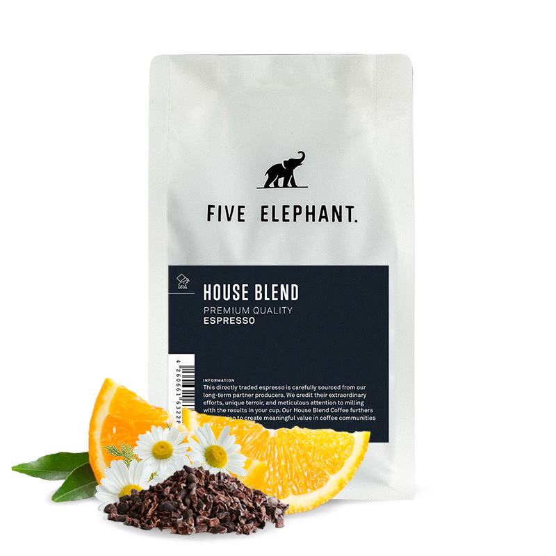 Výběrová káva Five Elephant HOUSE ESPRESSO Blend