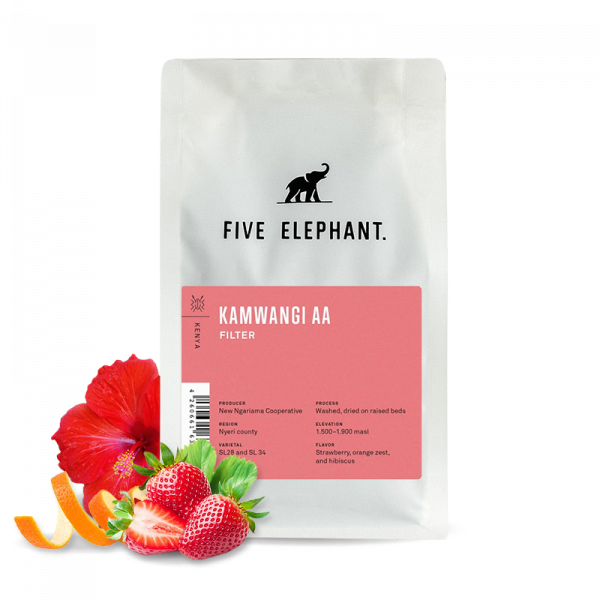 Výběrová káva Five Elephant Keňa KAMWANGI AA