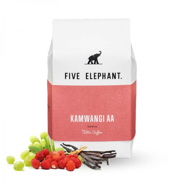 Výběrová káva Five Elephant Keňa KAMWANGI AA 2019