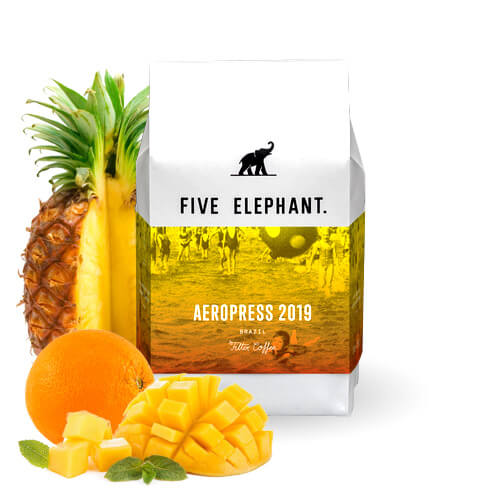 Výběrová káva Five Elephant Brazílie AEROPRESS 2019