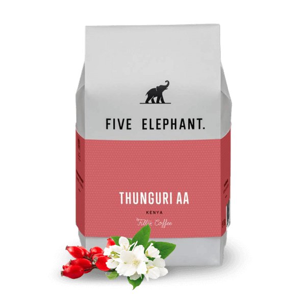 Výběrová káva Five Elephant Keňa THUNGURI AA