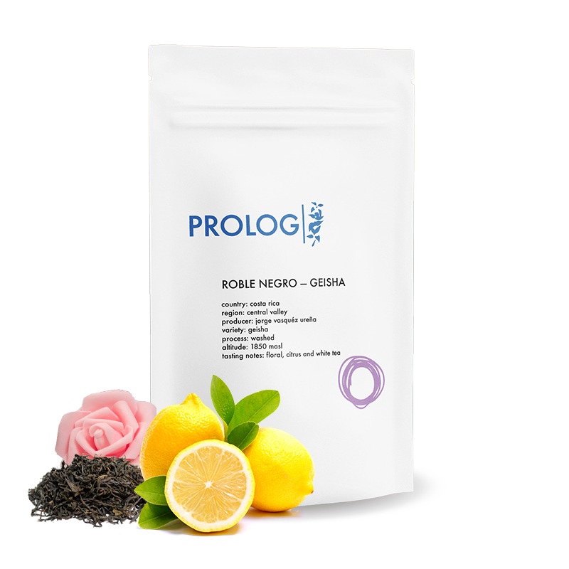 Výběrová káva Prolog Coffee Kostarika ROBLE NEGRO - geisha