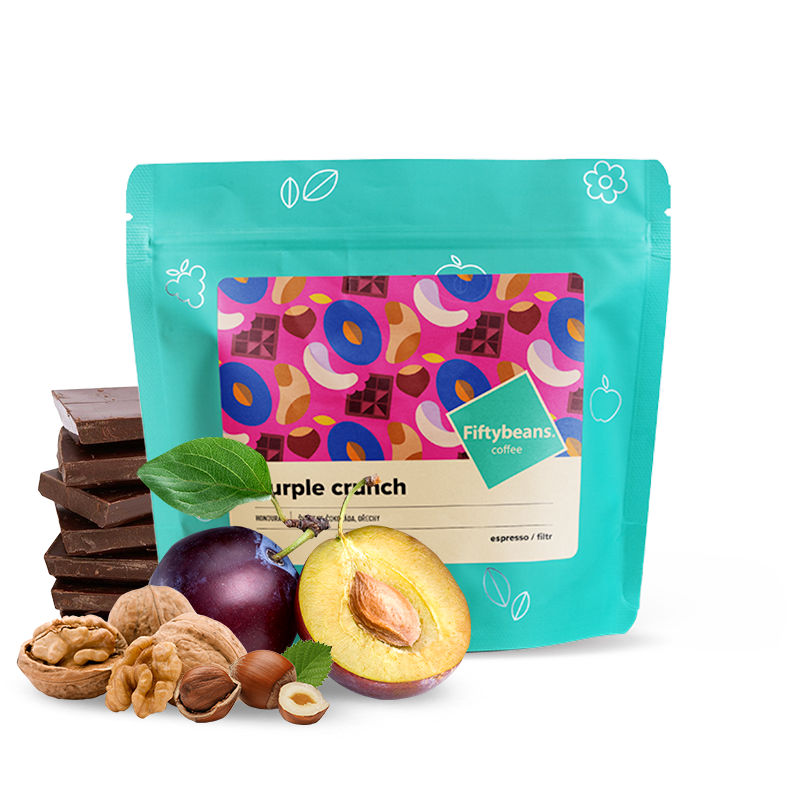 Výběrová káva Fiftybeans Honduras PURPLE CRUNCH