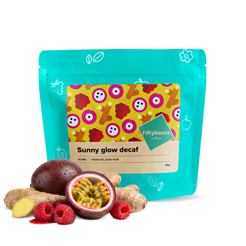 Výběrová káva Fiftybeans Kolumbie SUNNY GLOW DECAF - bezkofeinová