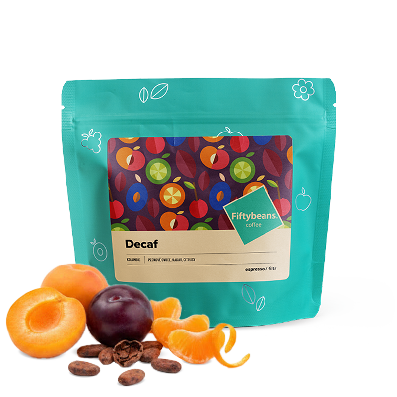 Výběrová káva Fiftybeans Kolumbie EL PLACER DECAF - bezkofeinová