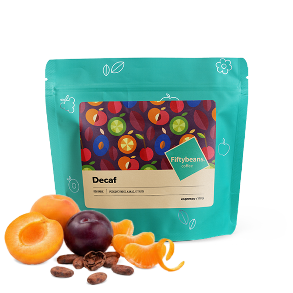 Výběrová káva Fiftybeans Kolumbie EL PLACER DECAF - bezkofeinová