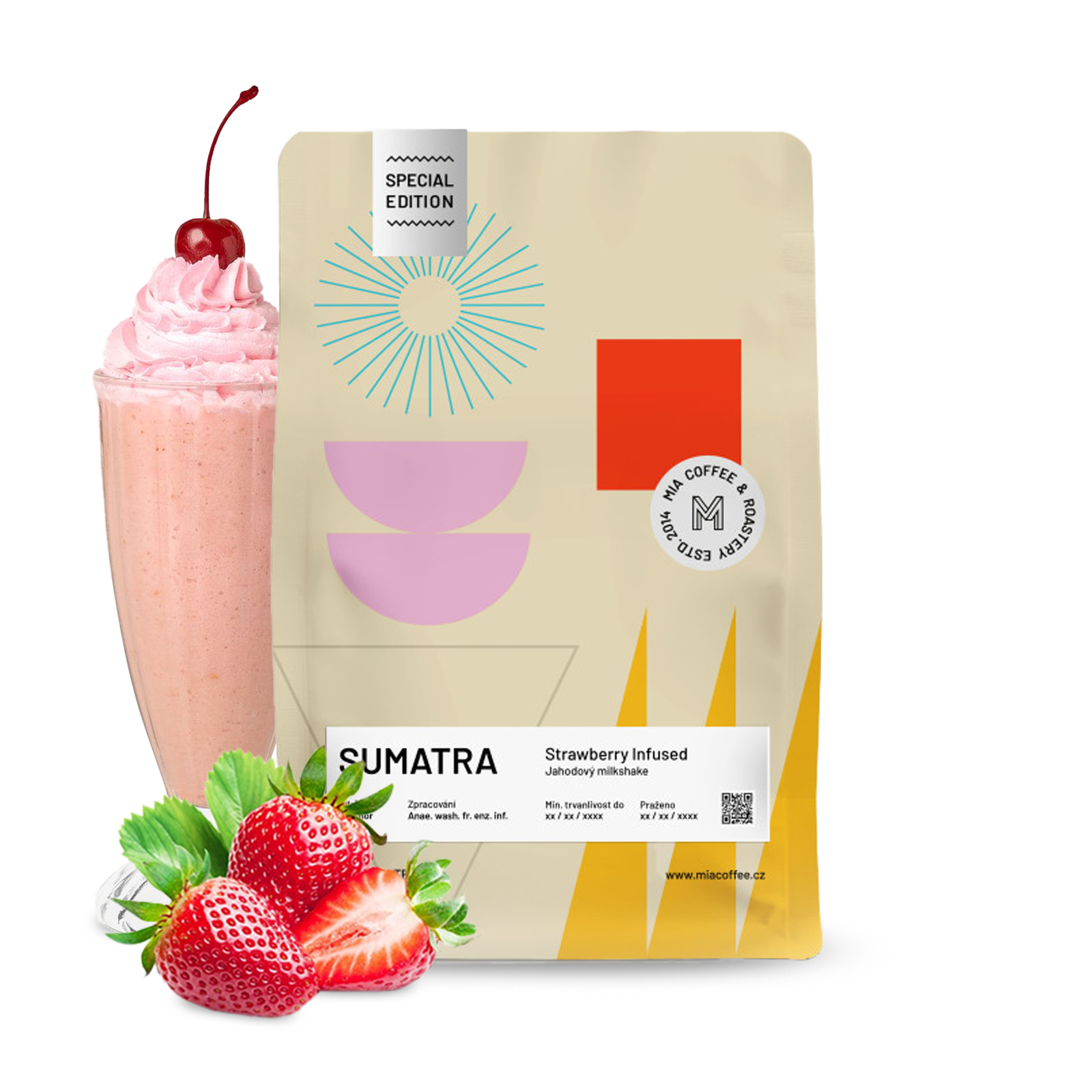 Výběrová káva Mia Coffee Roastery Indonésie SUMATRA TOBA - STRAWBERRY INFUSED