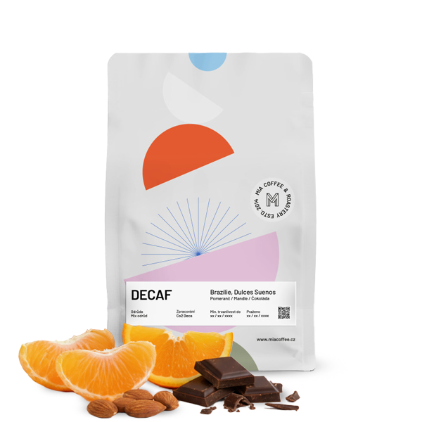 Výběrová káva Mia Coffee Roastery Brazílie DULCES SUENOS - bezkofeinová