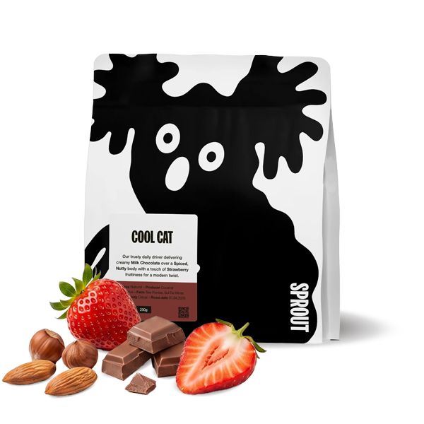 Výběrová káva Sprout Coffee Roasters Brazílie COOL CAT