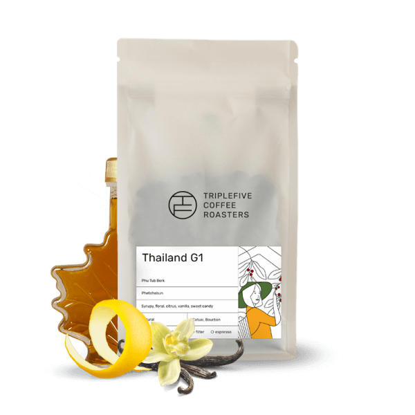 Výběrová káva Triple Five Coffee Roasters Thajsko PTB NATURAL