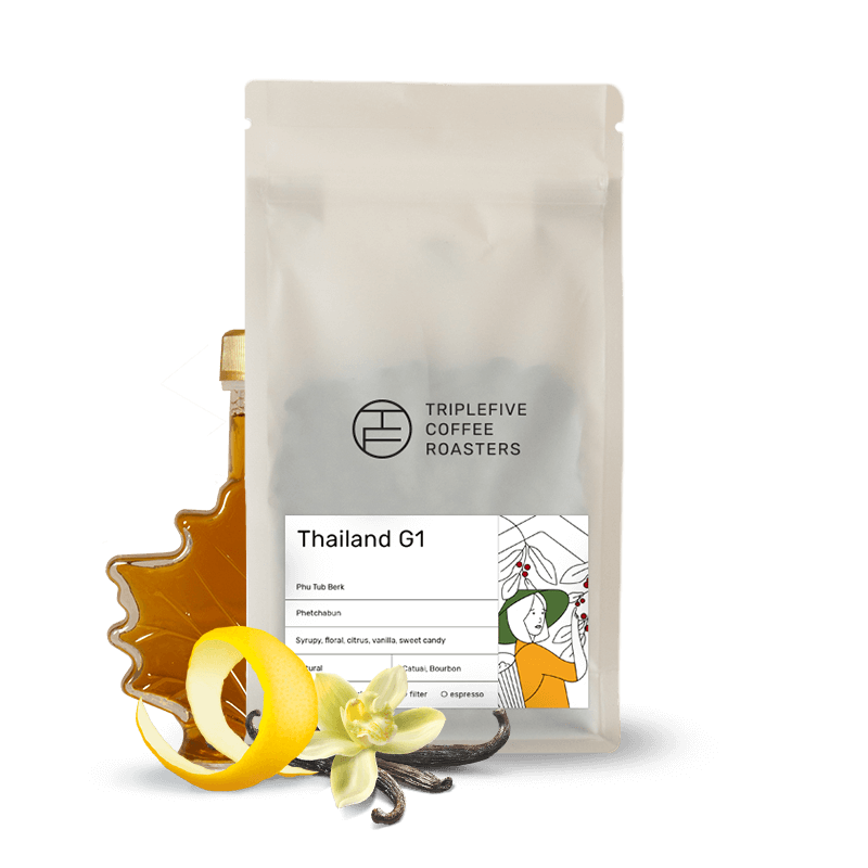 Výběrová káva Triple Five Coffee Roasters Thajsko PTB NATURAL