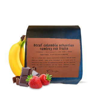 Kolumbie SEBASTIAN RAMIREZ - RED FRUITS DECAF - bezkofeinová - 113g - Onyx Coffee Lab