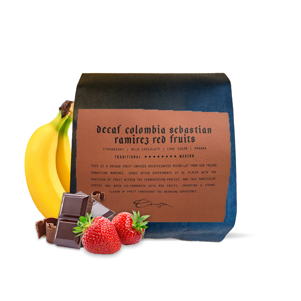 Výběrová káva Onyx Coffee Lab Kolumbie SEBASTIAN RAMIREZ - RED FRUITS DECAF - bezkofeinová - 113g