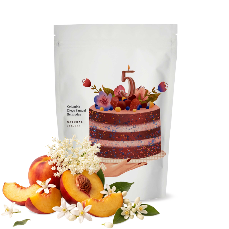 Výběrová káva Kmen Coffee Roasters Kolumbie DIEGO SAMUEL BERMUDEZ - narozeninová limitka - 200 g