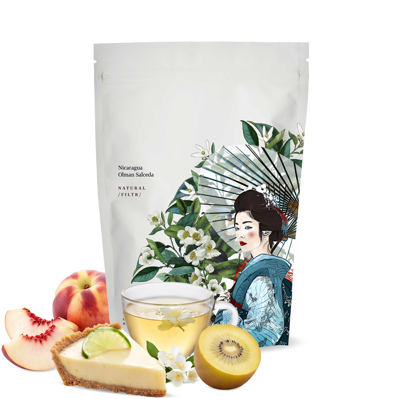 Výběrová káva Kmen Coffee Roasters Nikaragua OLMAN SALCEDA - Cup of Excellence geisha - 200 g