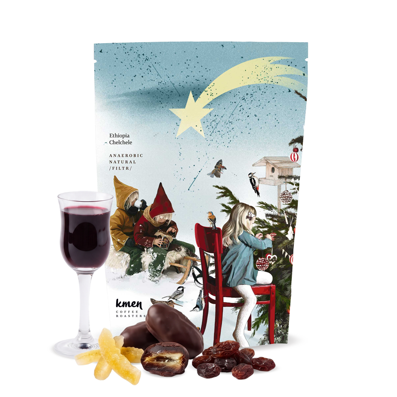 Výběrová káva Kmen Coffee Roasters Etiopie CHELCHELE - vánoční limitka