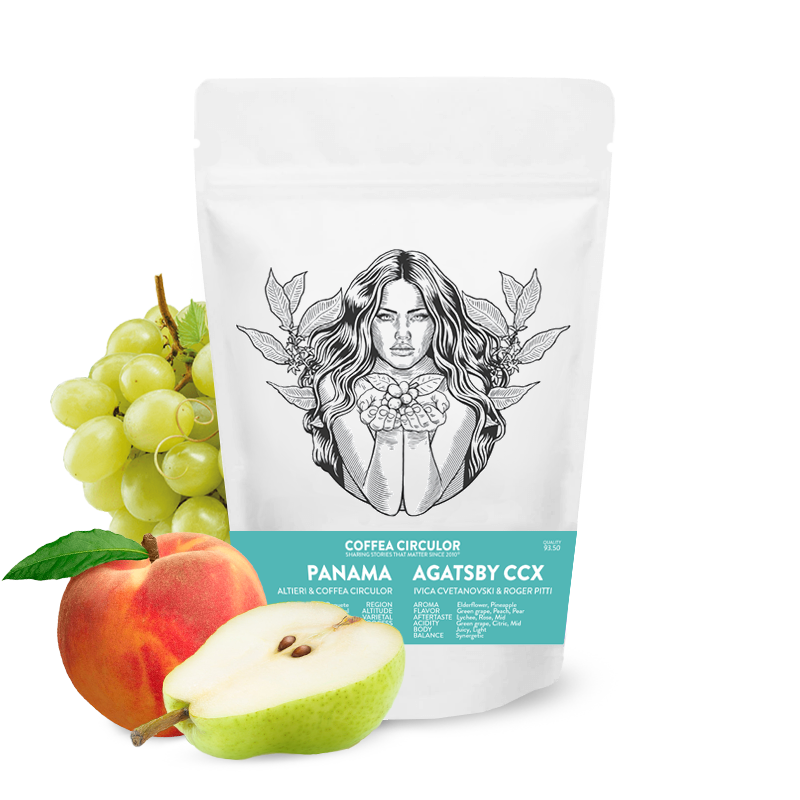 Výběrová káva Coffea Circulor Panama AGATSBY GEISHA CCX - Vítěz WCIGS - 100g