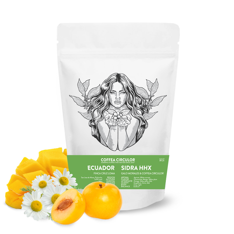 Výběrová káva Coffea Circulor Ekvádor FINCA CRUZ LOMA HHX - sidra - 100g