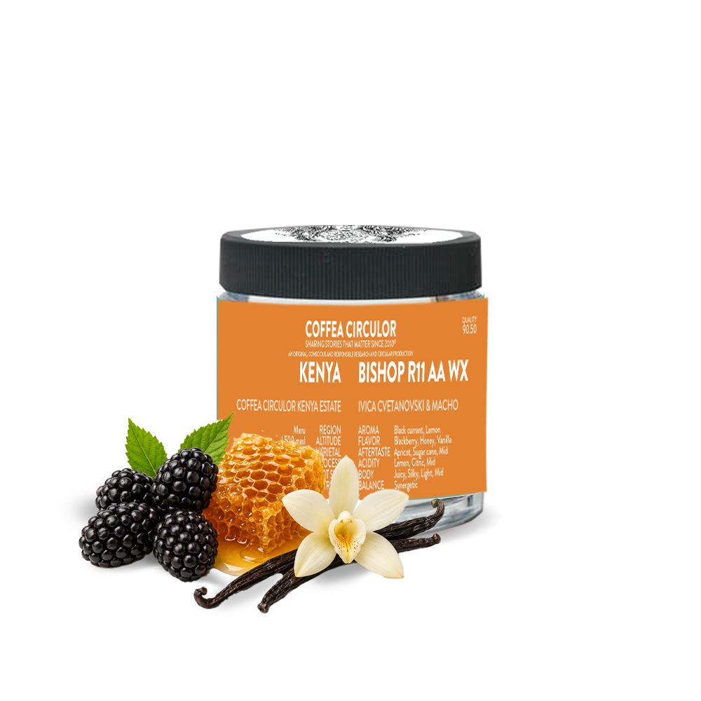 Výběrová káva Coffea Circulor Keňa BISHOP R11 AA WX - 40g 