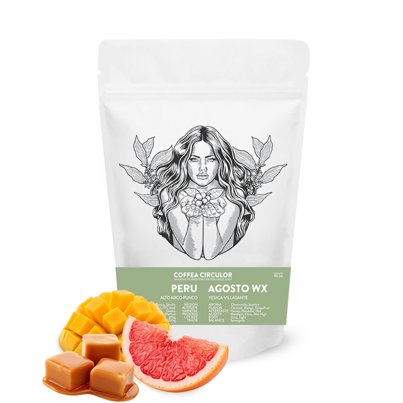 Výběrová káva Coffea Circulor Peru AGOSTO WX - geisha - 100g