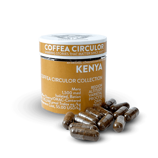 Výběrová káva Coffea Circulor Keňa AFTERLIFE - cascara v kapslích 60ks/bal