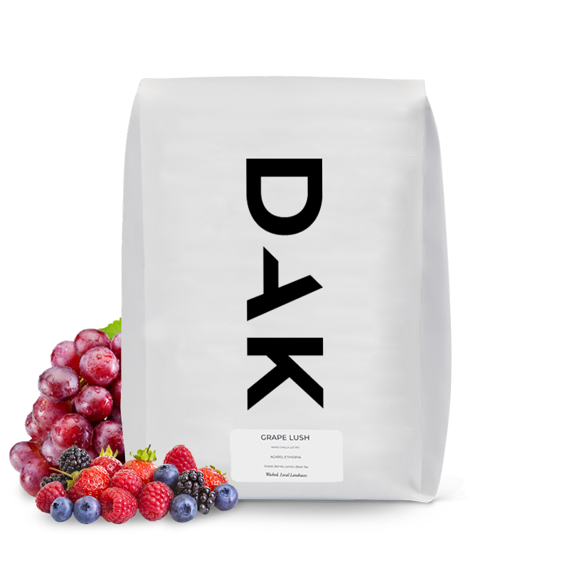 Výběrová káva DAK Coffee Roasters Etiopie GRAPE LUSH - 1000g