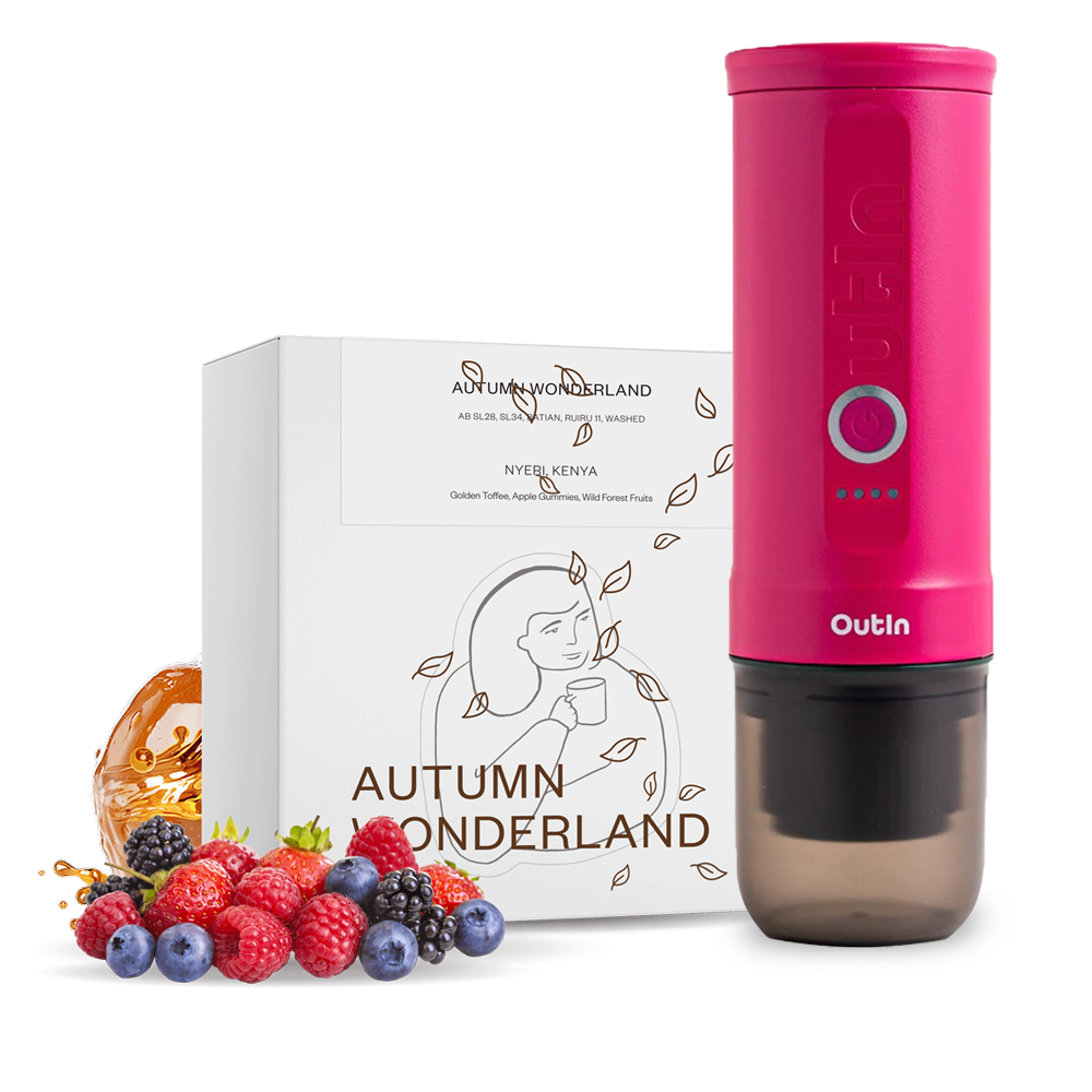 Dak Autumn Wonderland x Outin set - Crimson red